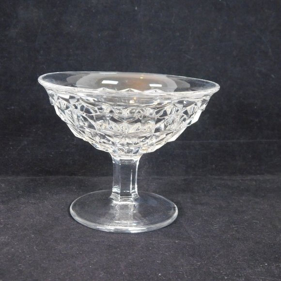 Fostoria American Elegant Glass Qty 2 Low Flared Sherbert Dishes Vintage 3.25" - Picture 4 of 11